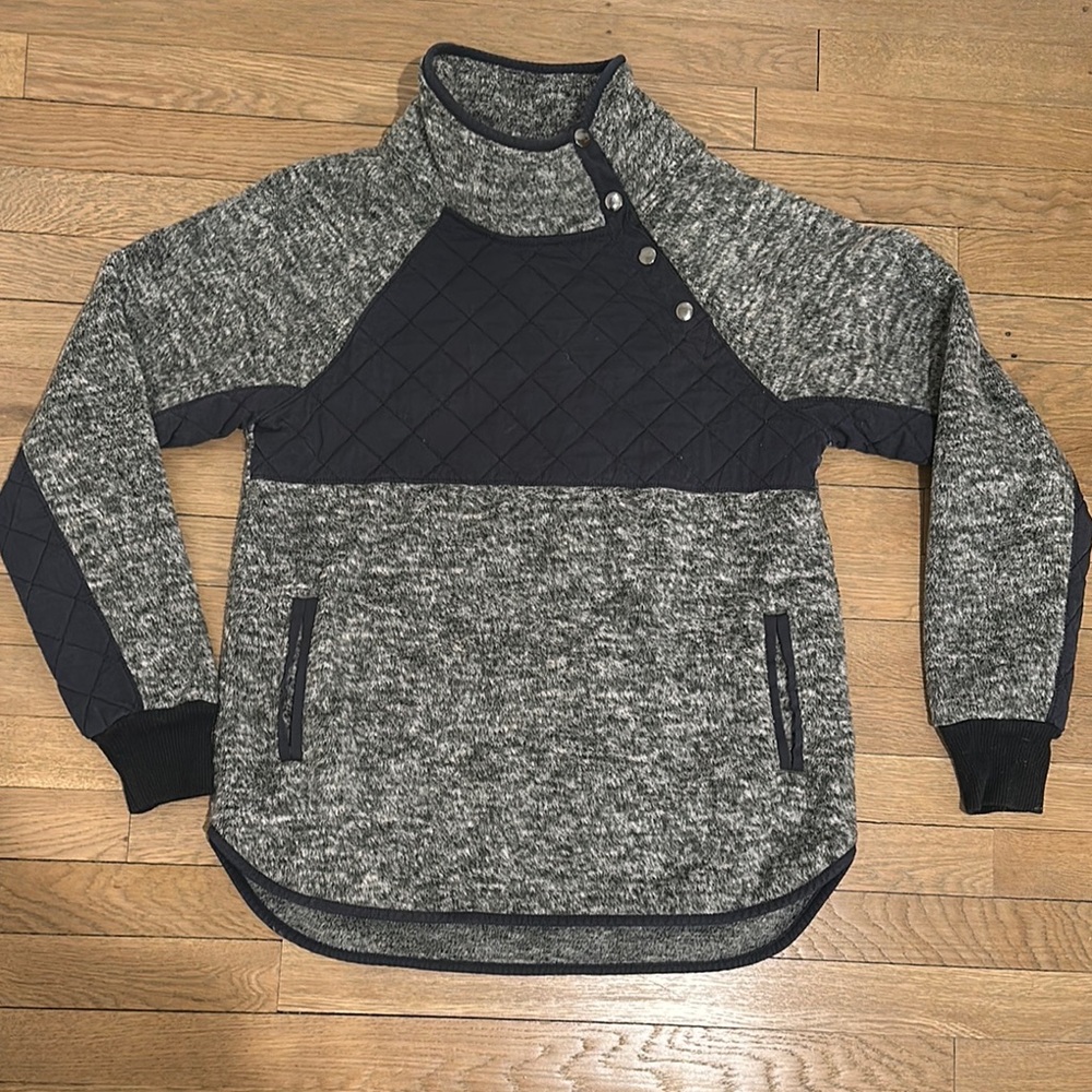 Abercrombie & Fitch Quilted Fleece Pullover